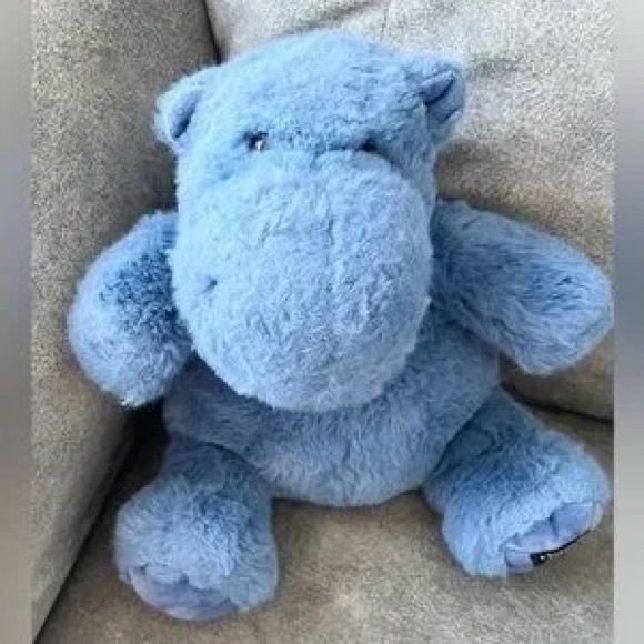 Other - Plush Blue Hippo Stuffed Animal - Soft Cuddly Toy for Kids
